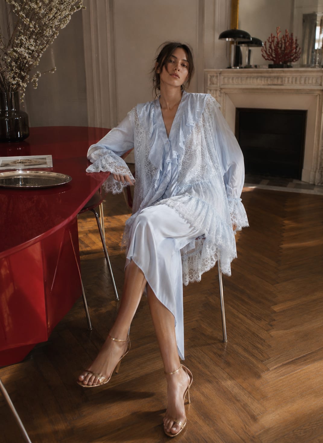 AUBE BLUE BLOUSE — THE FIRST LIGHT